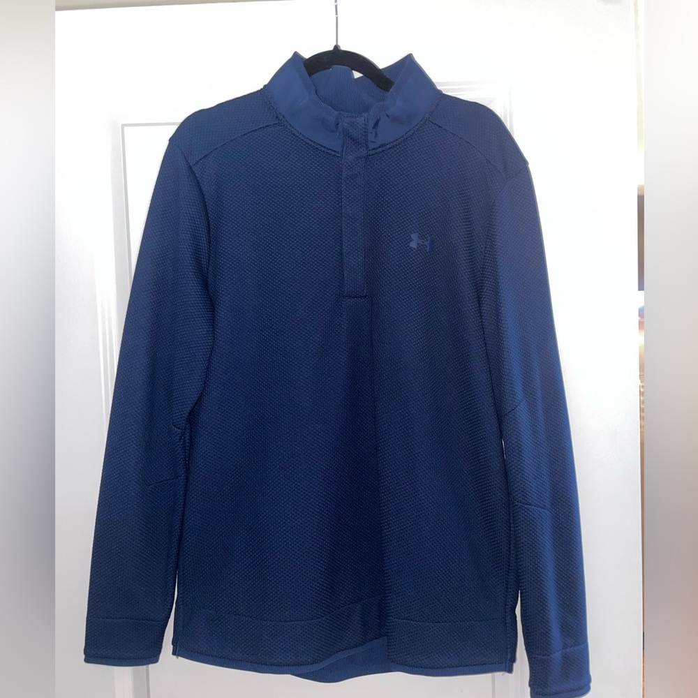 Under Armour Deep Blue Quarter-Zip Performance Golf Pullover